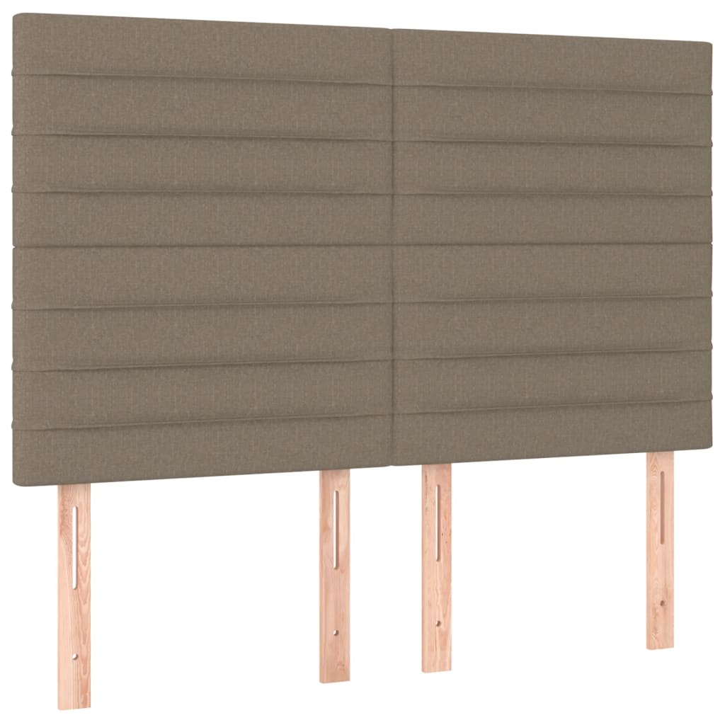 LED uzglavlje smeđesivo 144x5x118/128 cm od tkanine
