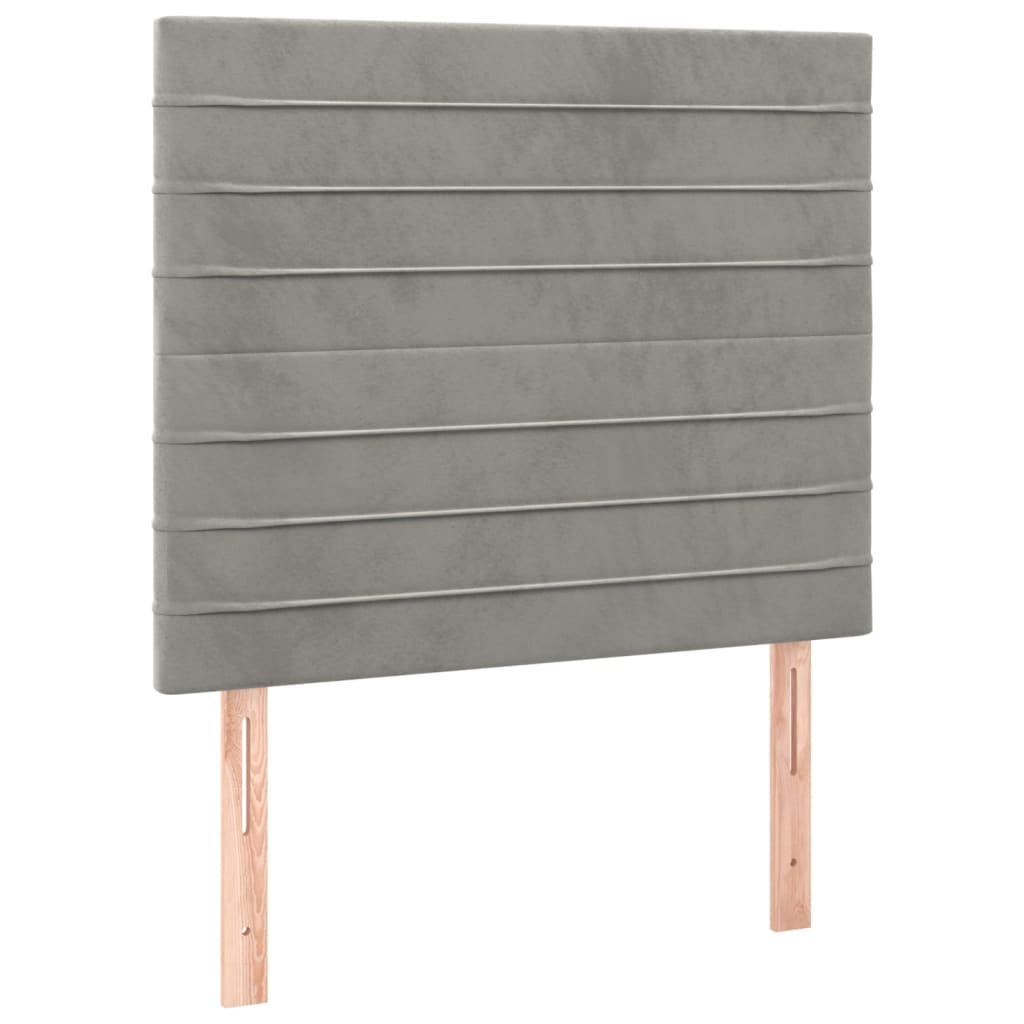 LED uzglavlje svjetlosivo 80x5x118/128 cm baršunasto
