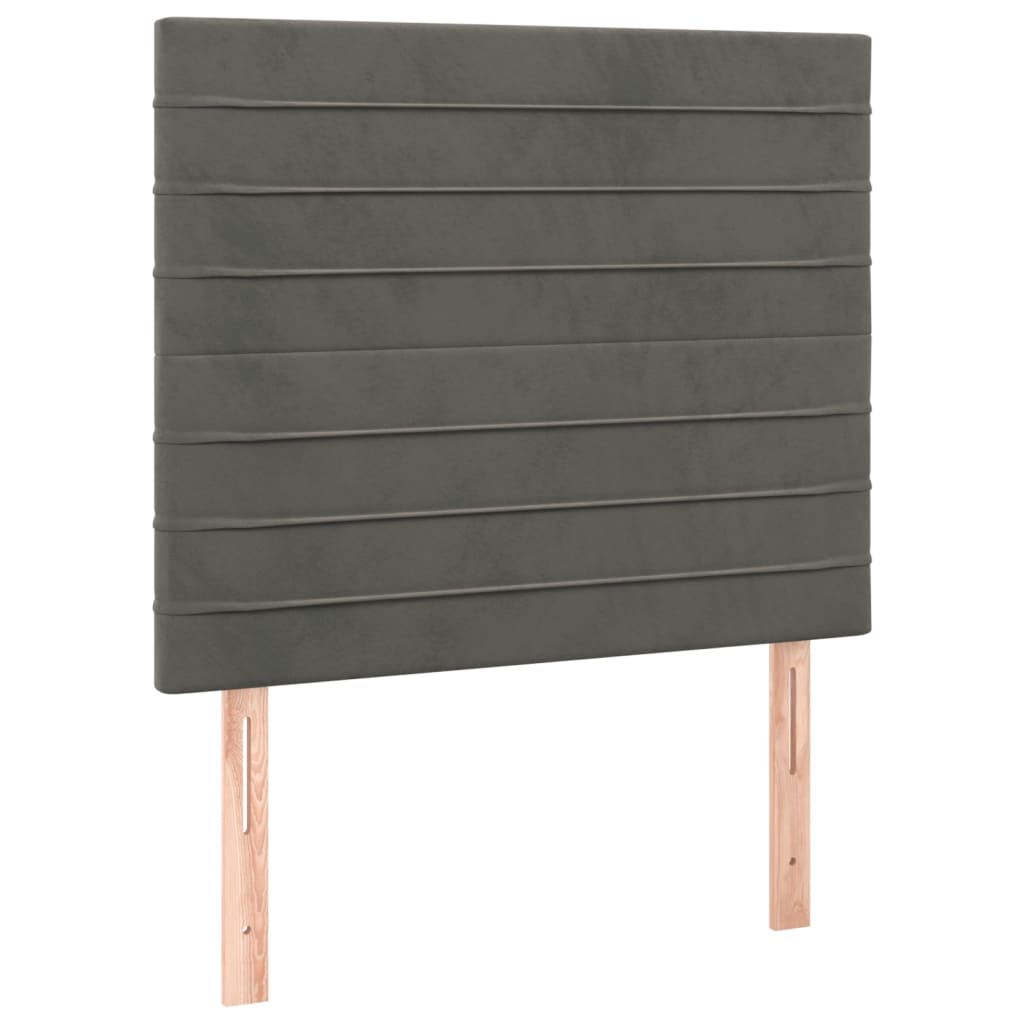 LED uzglavlje tamnosivo 90x5x118/128 cm baršunasto