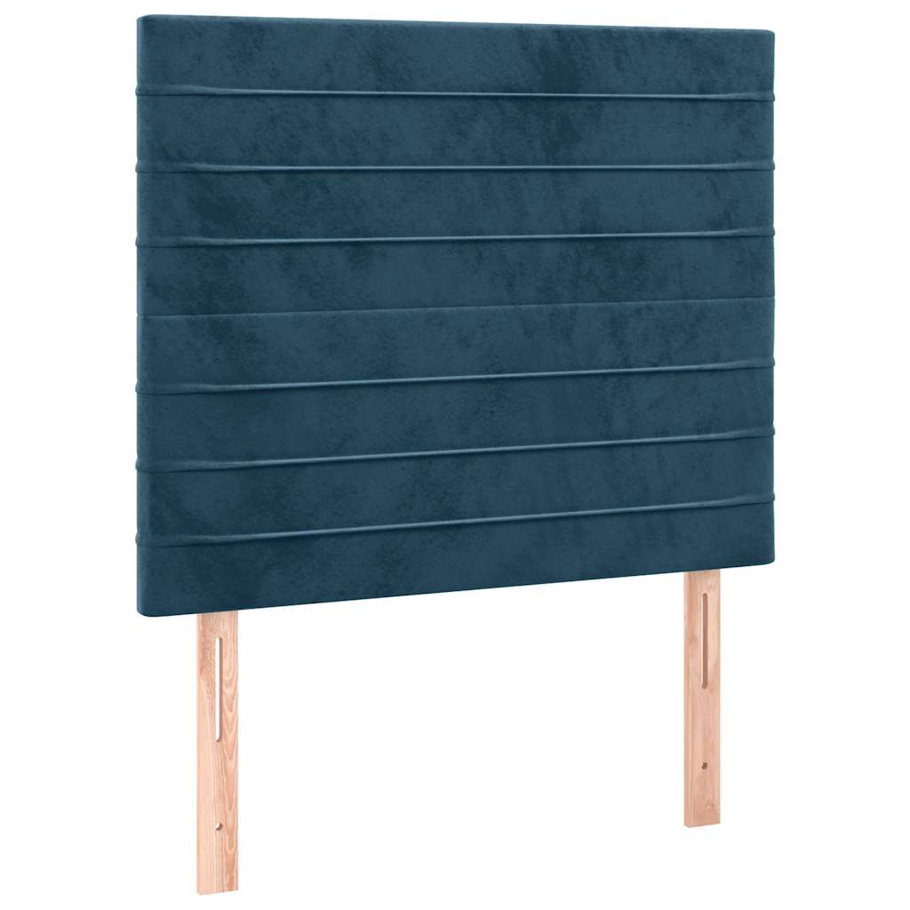 LED uzglavlje tamnoplavo 90x5x118/128 cm baršunasto