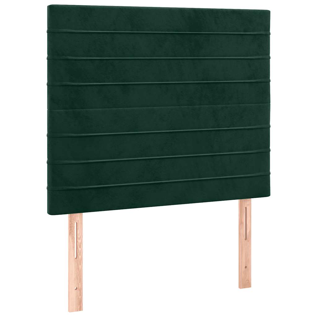 LED uzglavlje tamnozeleno 100x5x118/128 cm baršunasto