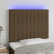 LED uzglavlje tamnosmeđe 80x5x118/128 cm od tkanine