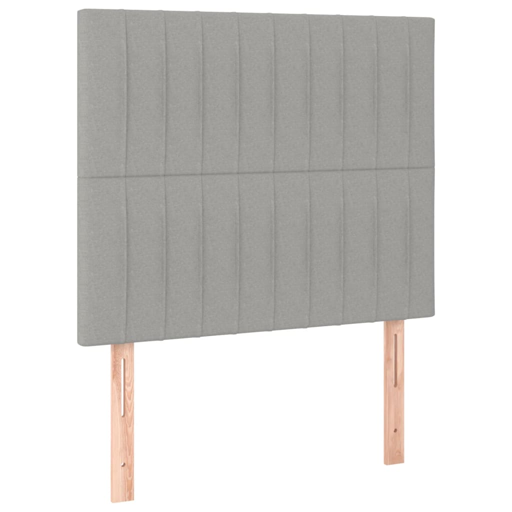 LED uzglavlje svjetlosivo 90x5x118/128 cm od tkanine