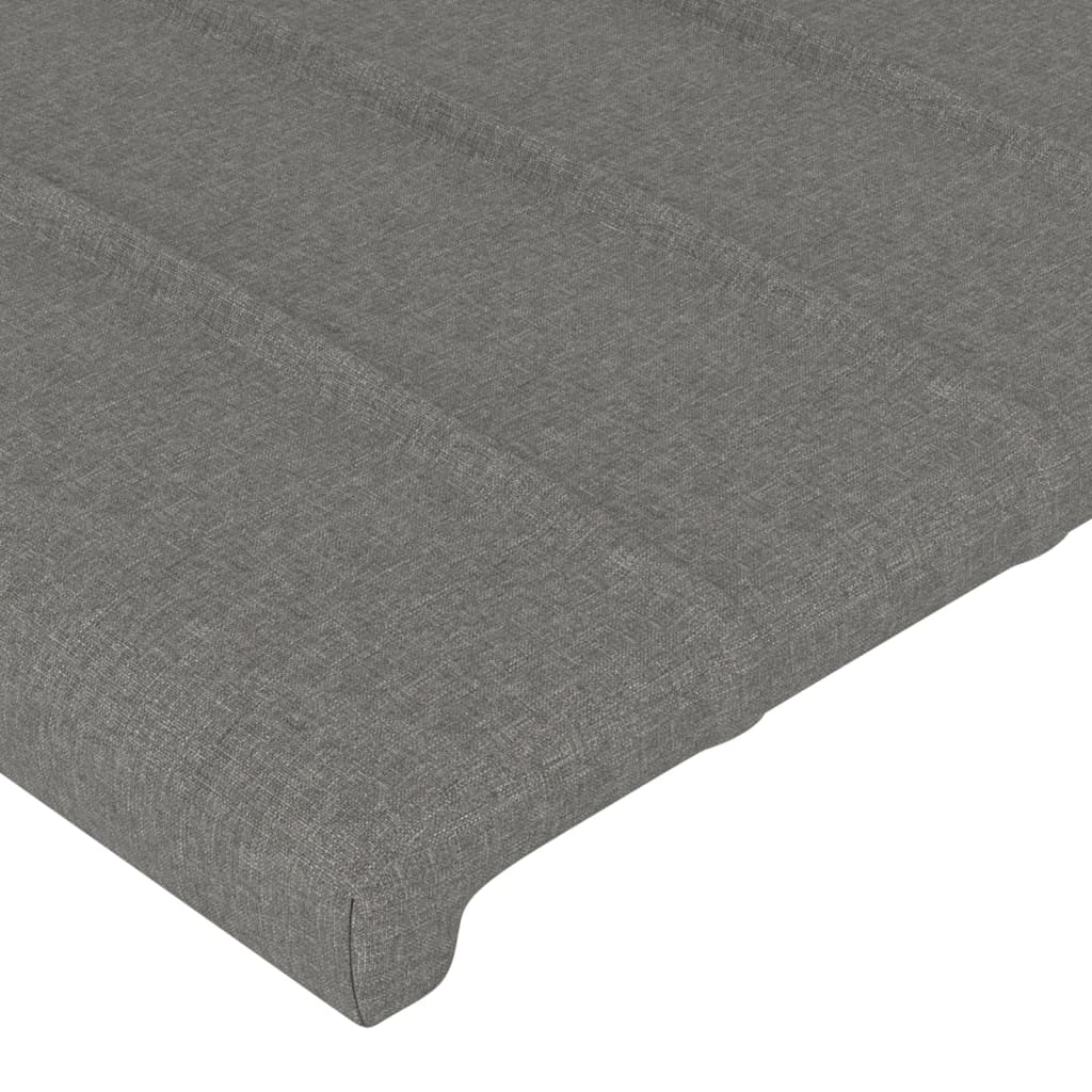 LED uzglavlje tamnosivo 90x5x118/128 cm od tkanine