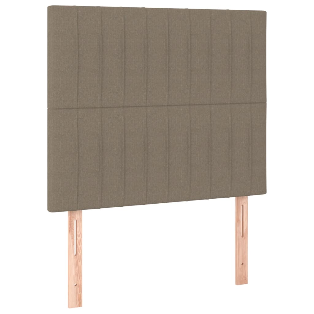 LED uzglavlje smeđesivo 90x5x118/128 cm od tkanine