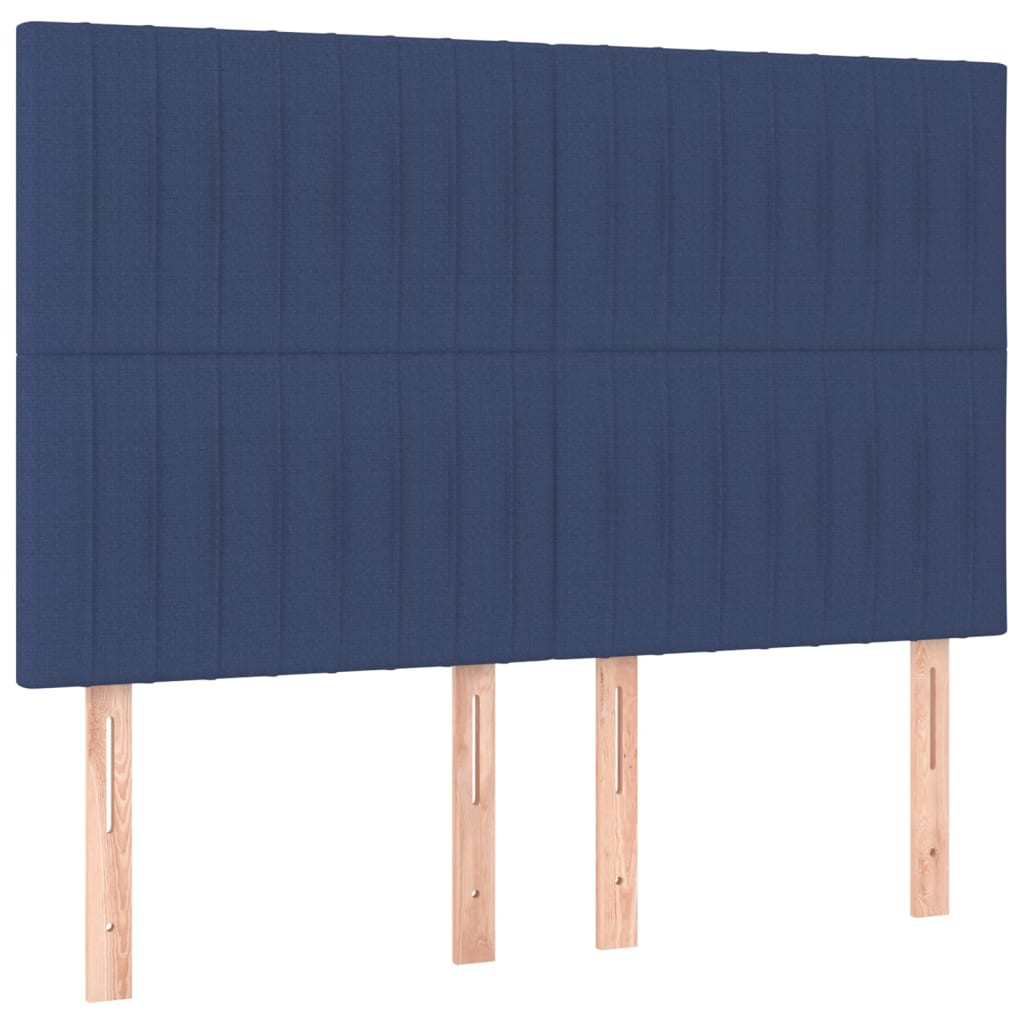 LED uzglavlje plavo 144x5x118/128 cm od tkanine
