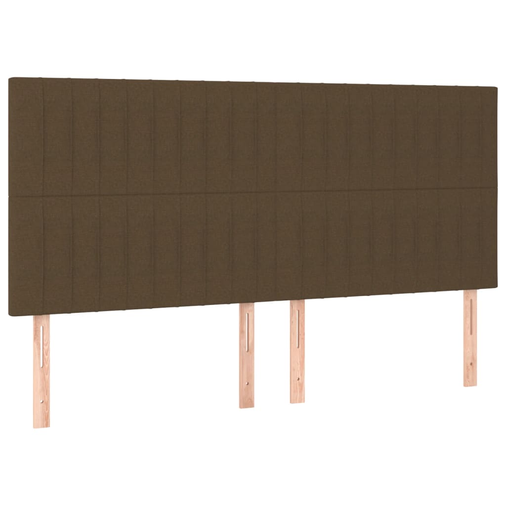 LED uzglavlje tamnosmeđe 160x5x118/128 cm od tkanine