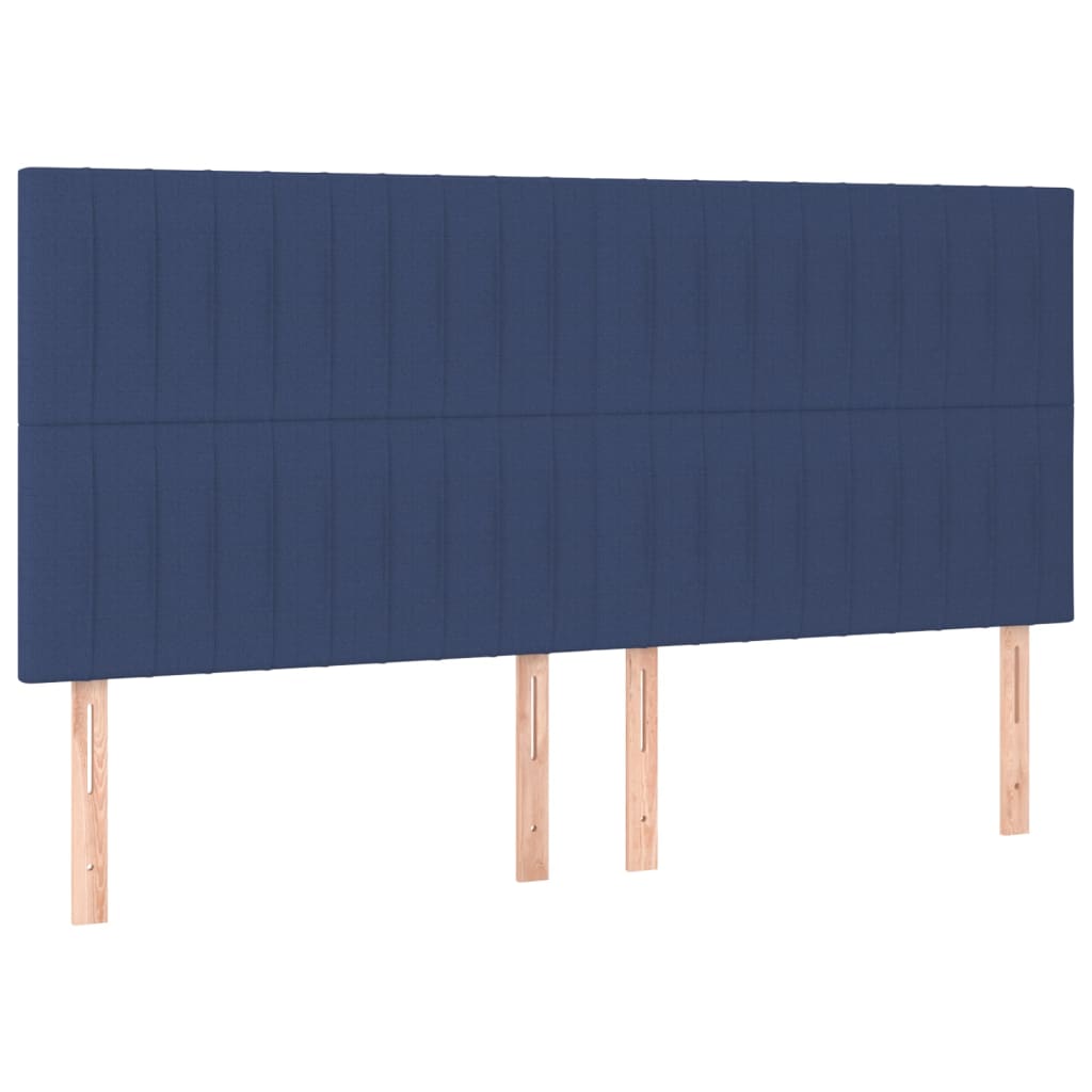 LED uzglavlje plavo 180x5x118/128 cm od tkanine