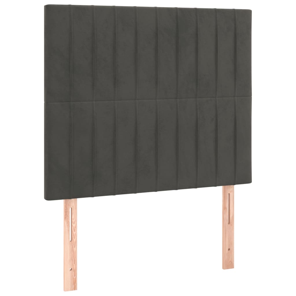 LED uzglavlje tamnosivo 100x5x118/128 cm baršunasto