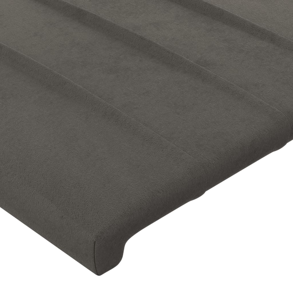 LED uzglavlje tamnosivo 100x5x118/128 cm baršunasto