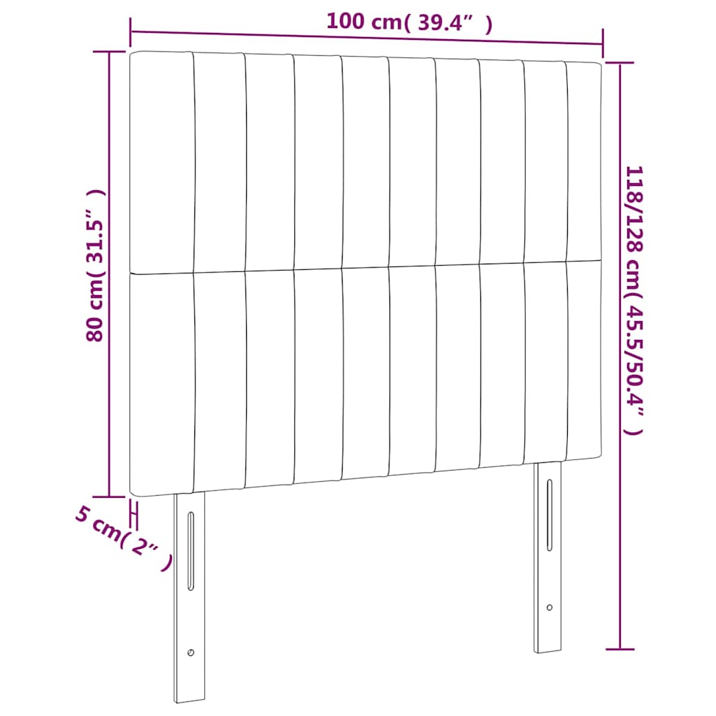 LED uzglavlje tamnozeleno 100x5x118/128 cm baršunasto