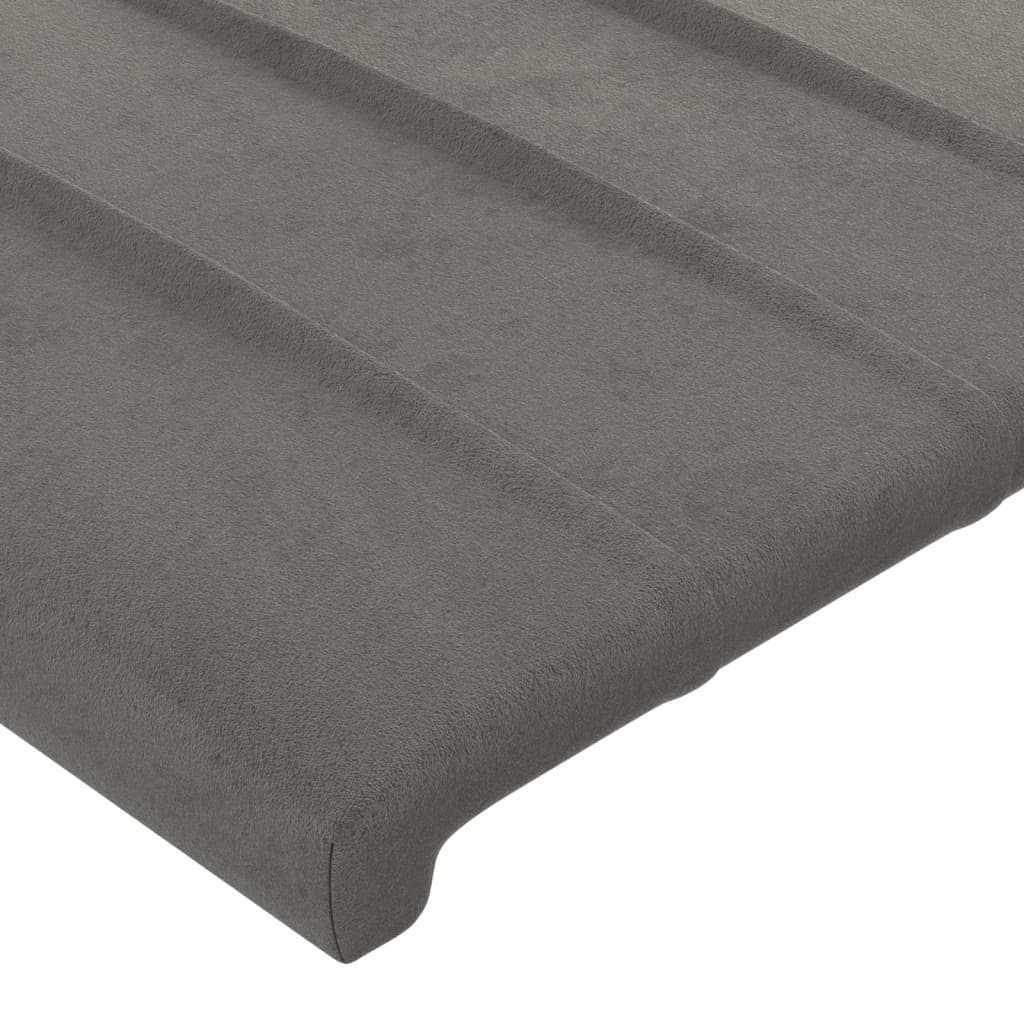 LED uzglavlje svjetlosivo 160x5x118/128 cm baršunasto