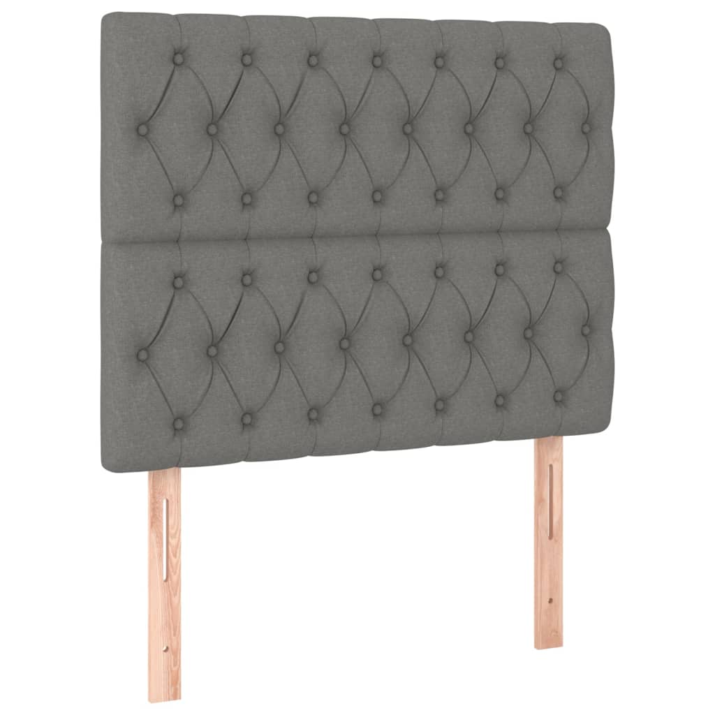 LED uzglavlje tamnosivo 90x7x118/128 cm od tkanine
