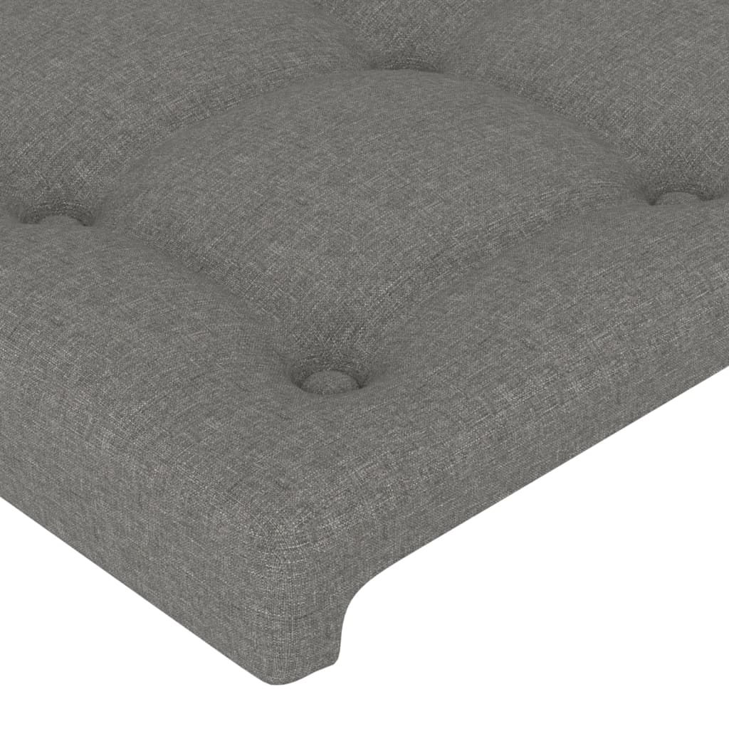LED uzglavlje tamnosivo 80x5x118/128 cm od tkanine