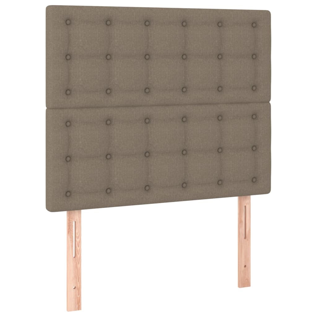 LED uzglavlje smeđesivo 80x5x118/128 cm od tkanine