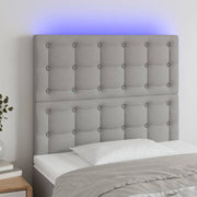 LED uzglavlje svjetlosivo 90x5x118/128 cm od tkanine