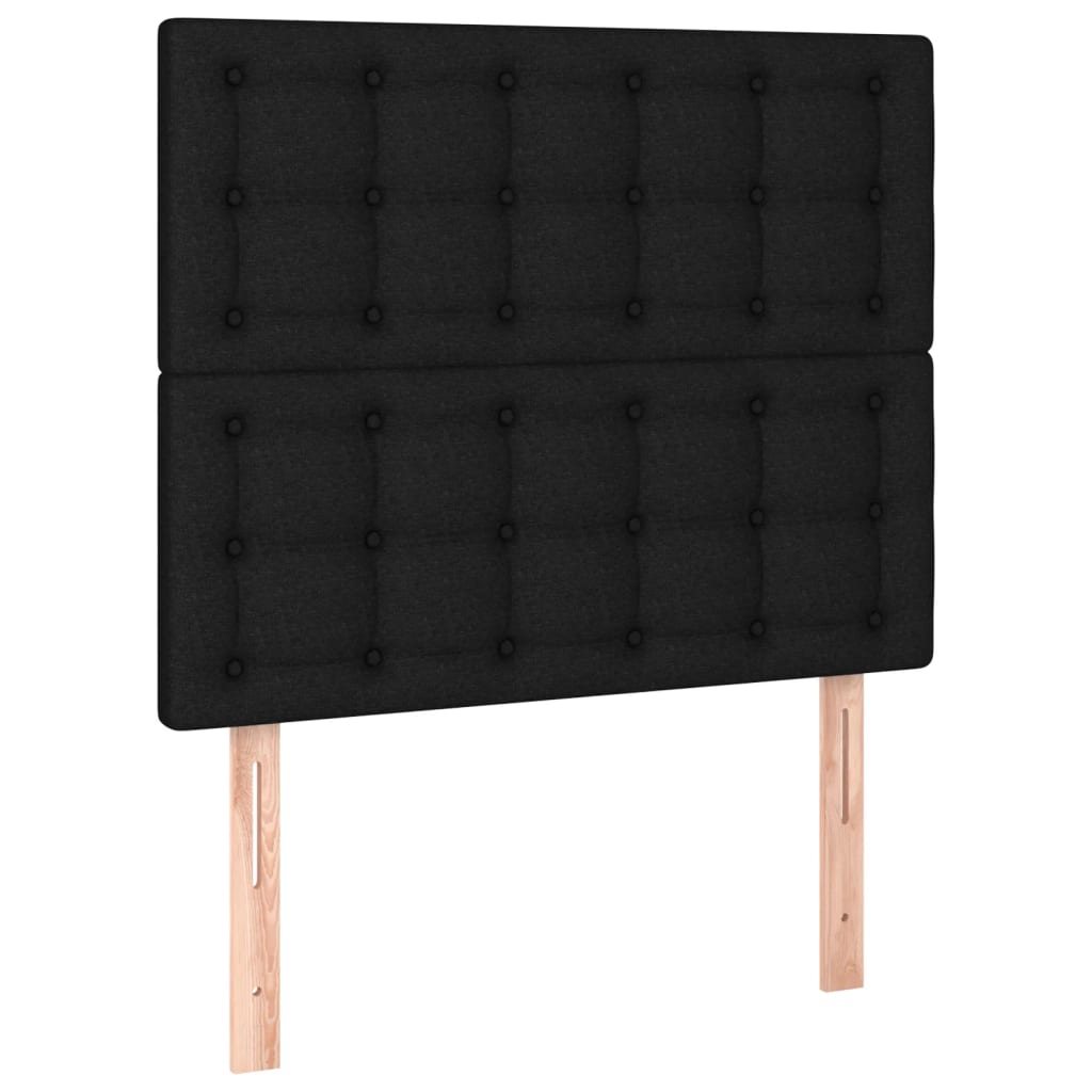 LED uzglavlje crno 90x5x118/128 cm od tkanine