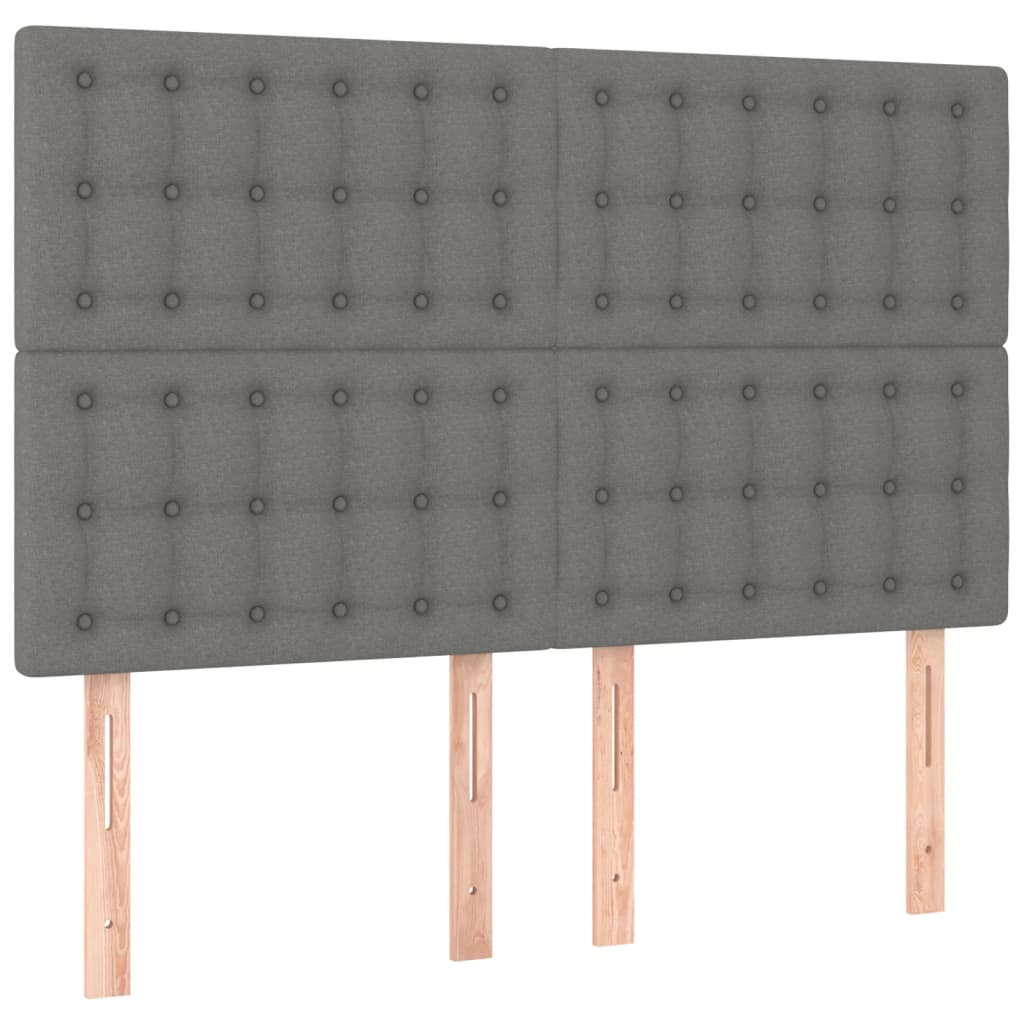 LED uzglavlje tamnosivo 144x5x118 cm od tkanine