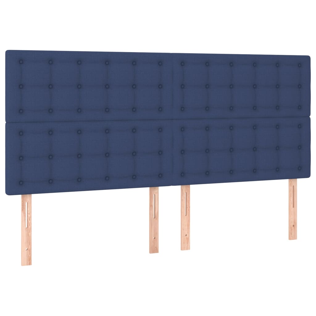 LED uzglavlje plavo 160x5x118/128 cm od tkanine