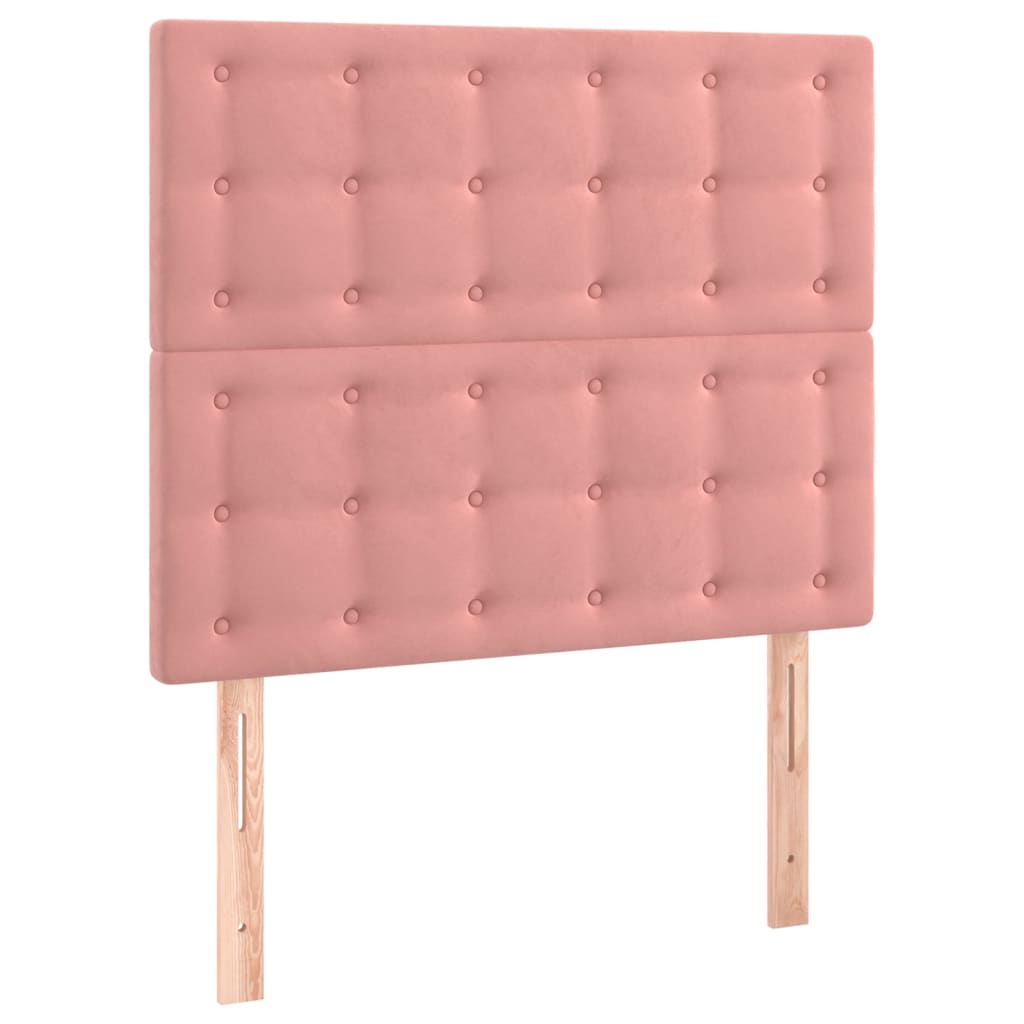 LED uzglavlje ružičasto 80x5x118/128 cm baršunasto