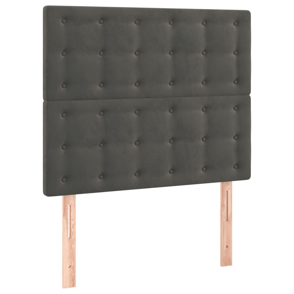 LED uzglavlje tamnosivo 100x5x118/128 cm baršunasto