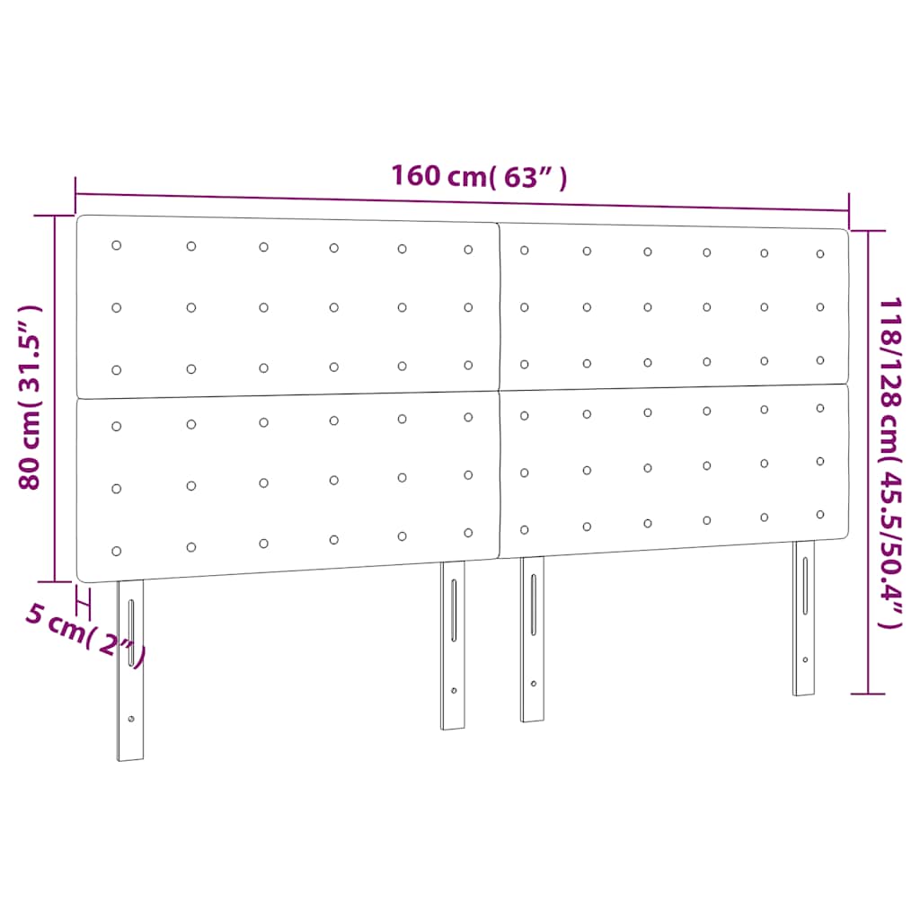 LED uzglavlje tamnozeleno 160x5x118/128 cm baršunasto