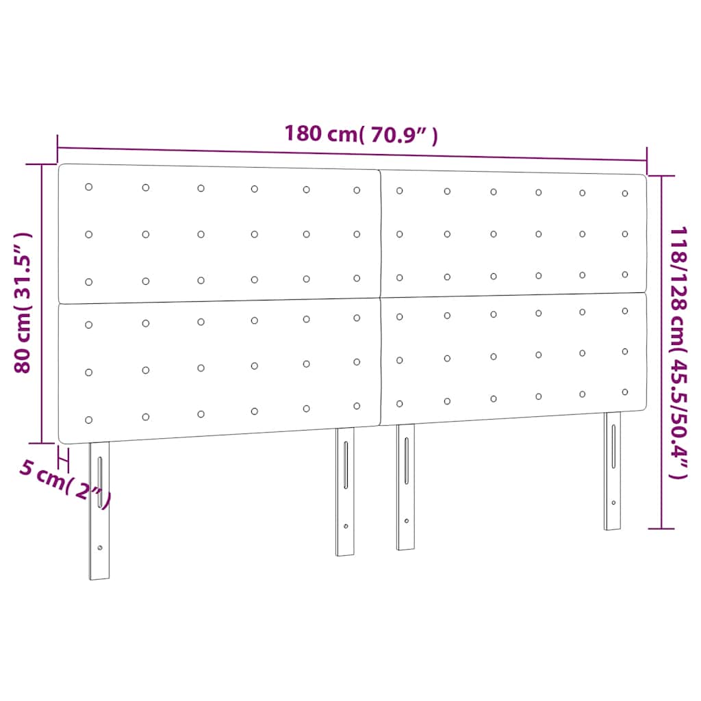 LED uzglavlje tamnozeleno 180x5x118/128 cm baršunasto