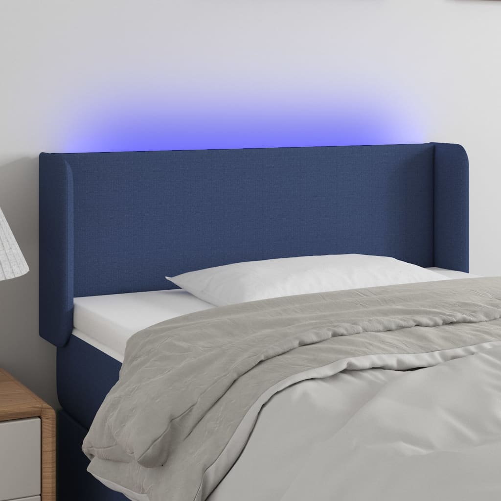 LED uzglavlje plavo 83x16x78/88 cm od tkanine