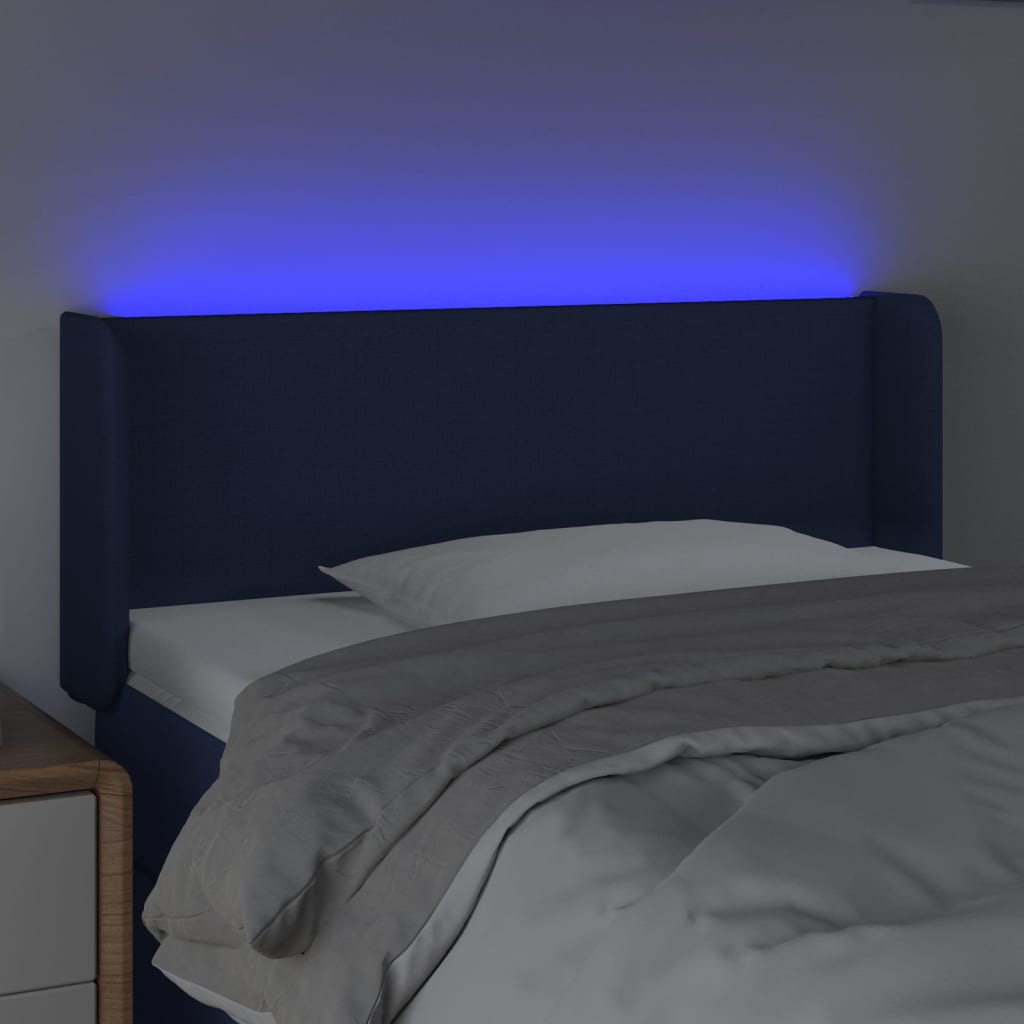 LED uzglavlje plavo 93x16x78/88 cm od tkanine