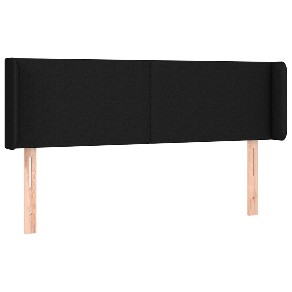 LED uzglavlje crno 147x16x78/88 cm od tkanine