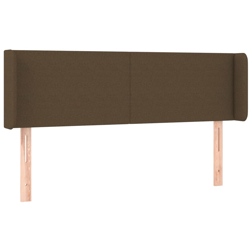 LED uzglavlje tamnosmeđe 147x16x78/88 cm od tkanine