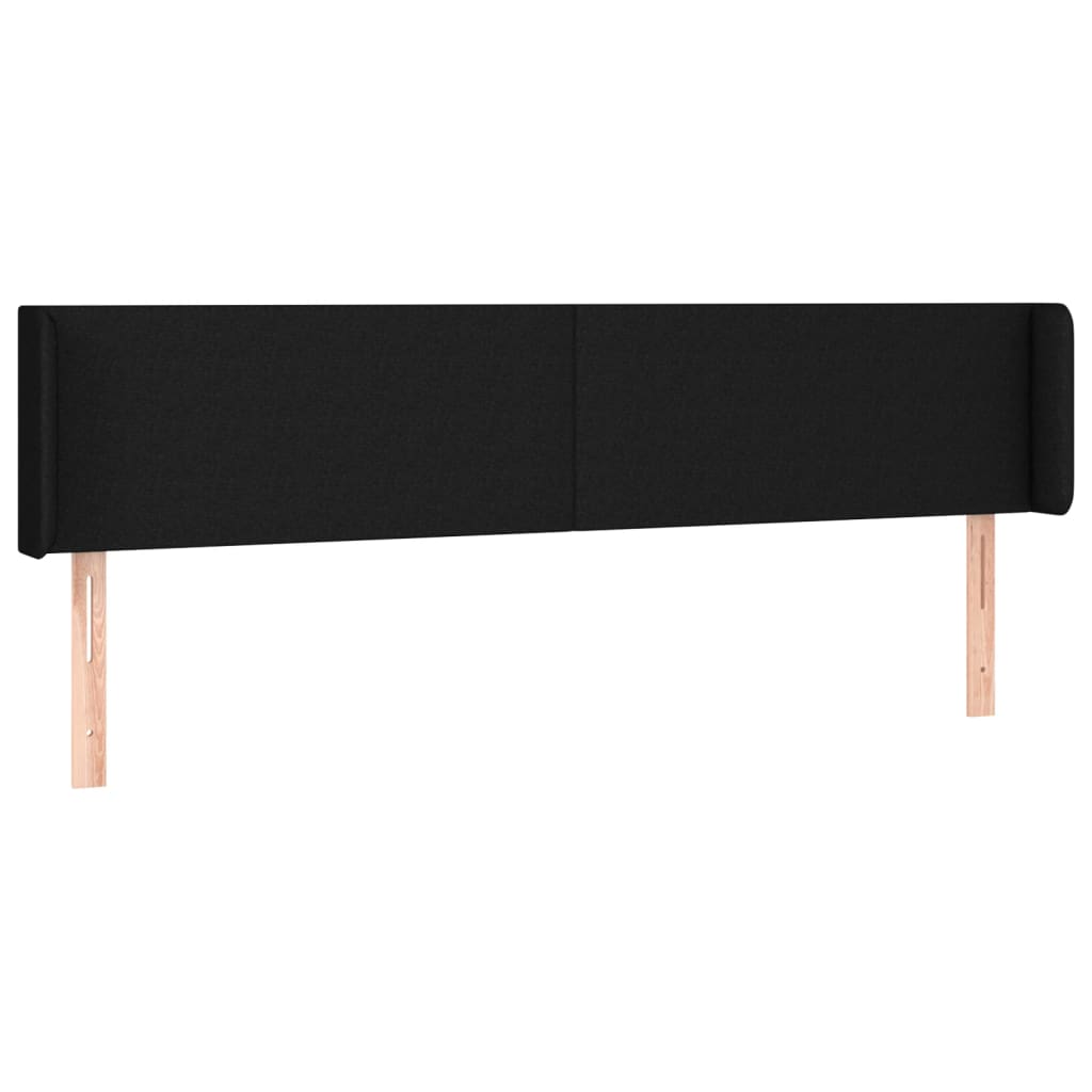 LED uzglavlje crno 183x16x78/88 cm od tkanine