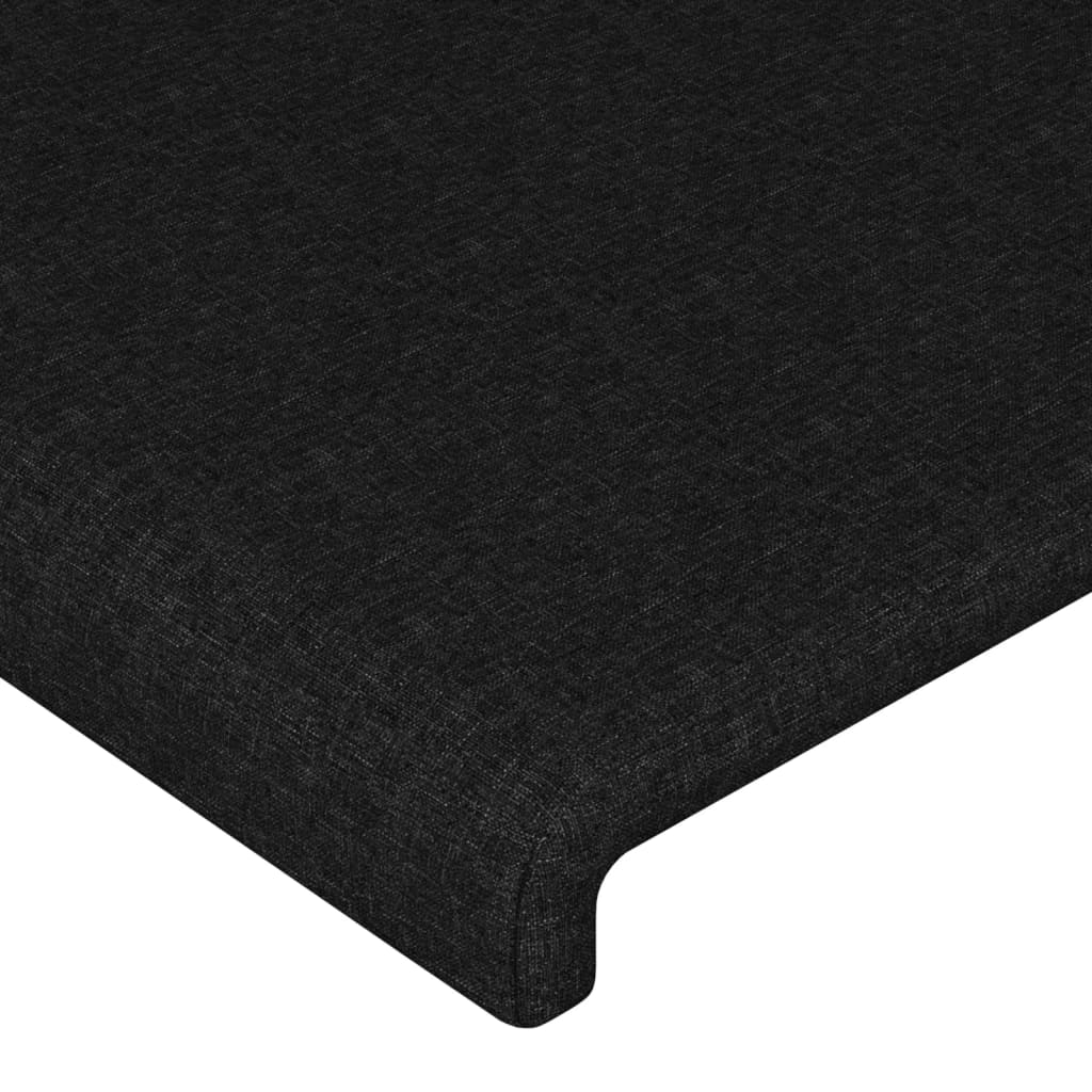 LED uzglavlje crno 183x16x78/88 cm od tkanine
