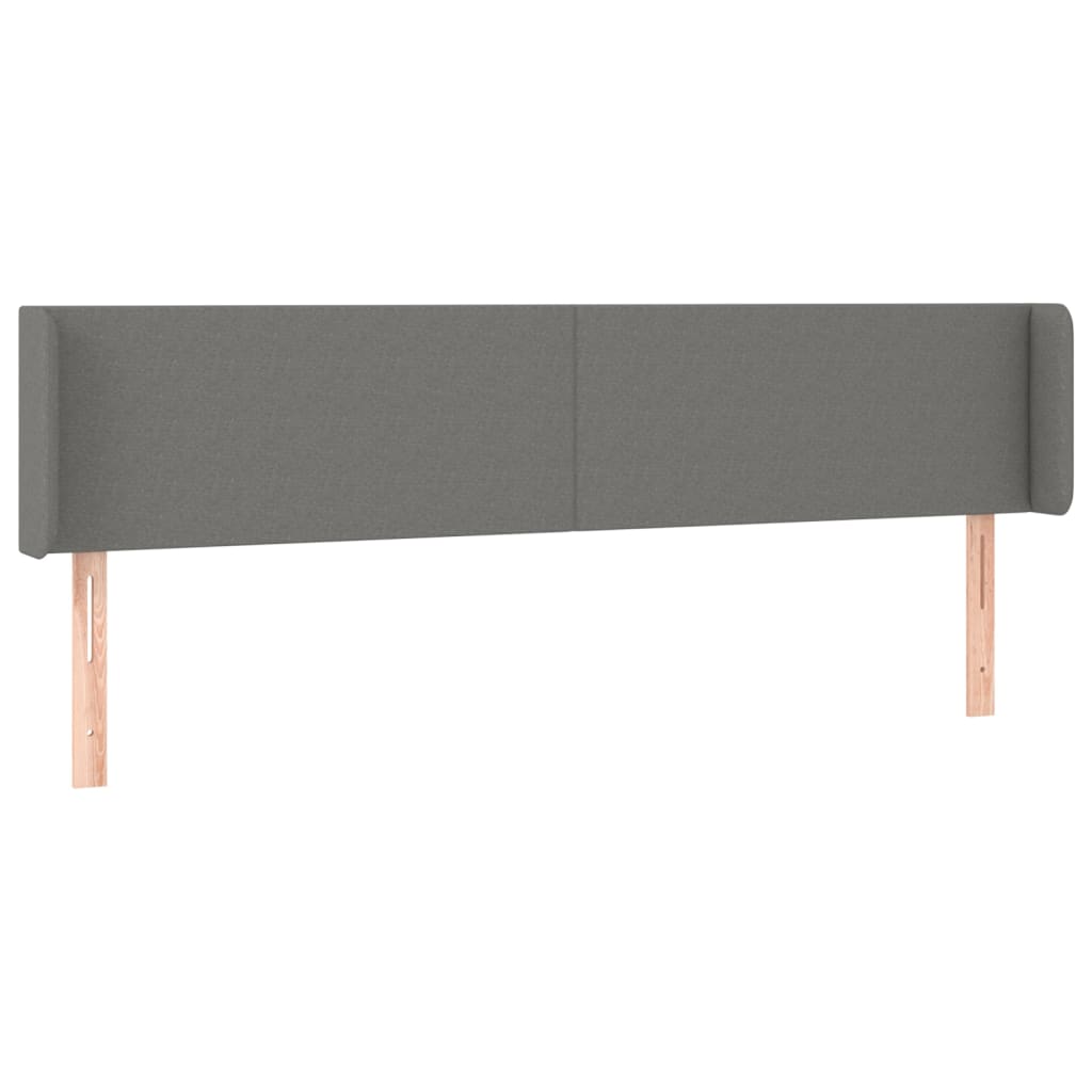 LED uzglavlje tamnosivo 203x16x78/88 cm od tkanine
