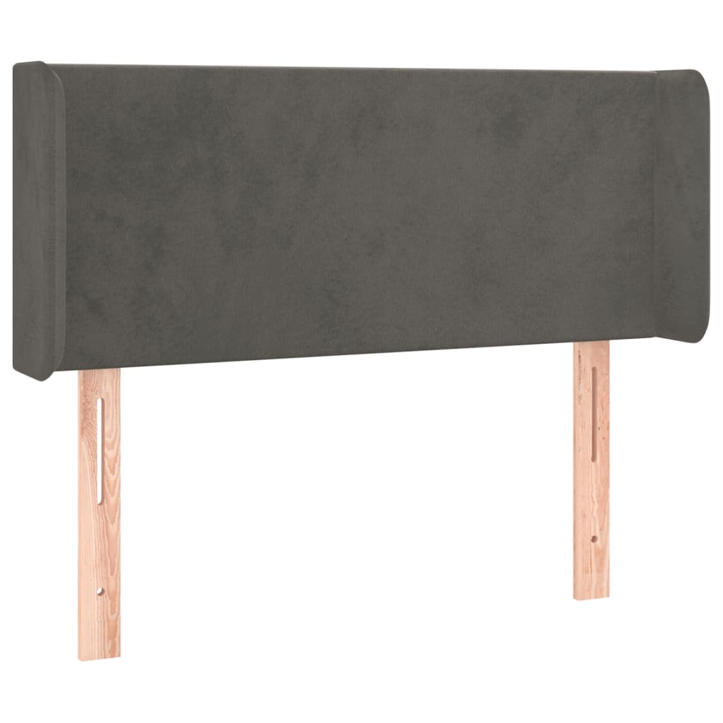 LED uzglavlje tamnosiv 93x16x78/88 cm baršunasto