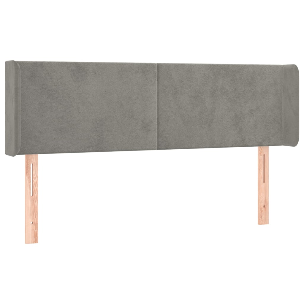 LED uzglavlje svjetlosivo 147x16x78/88 cm baršunasto