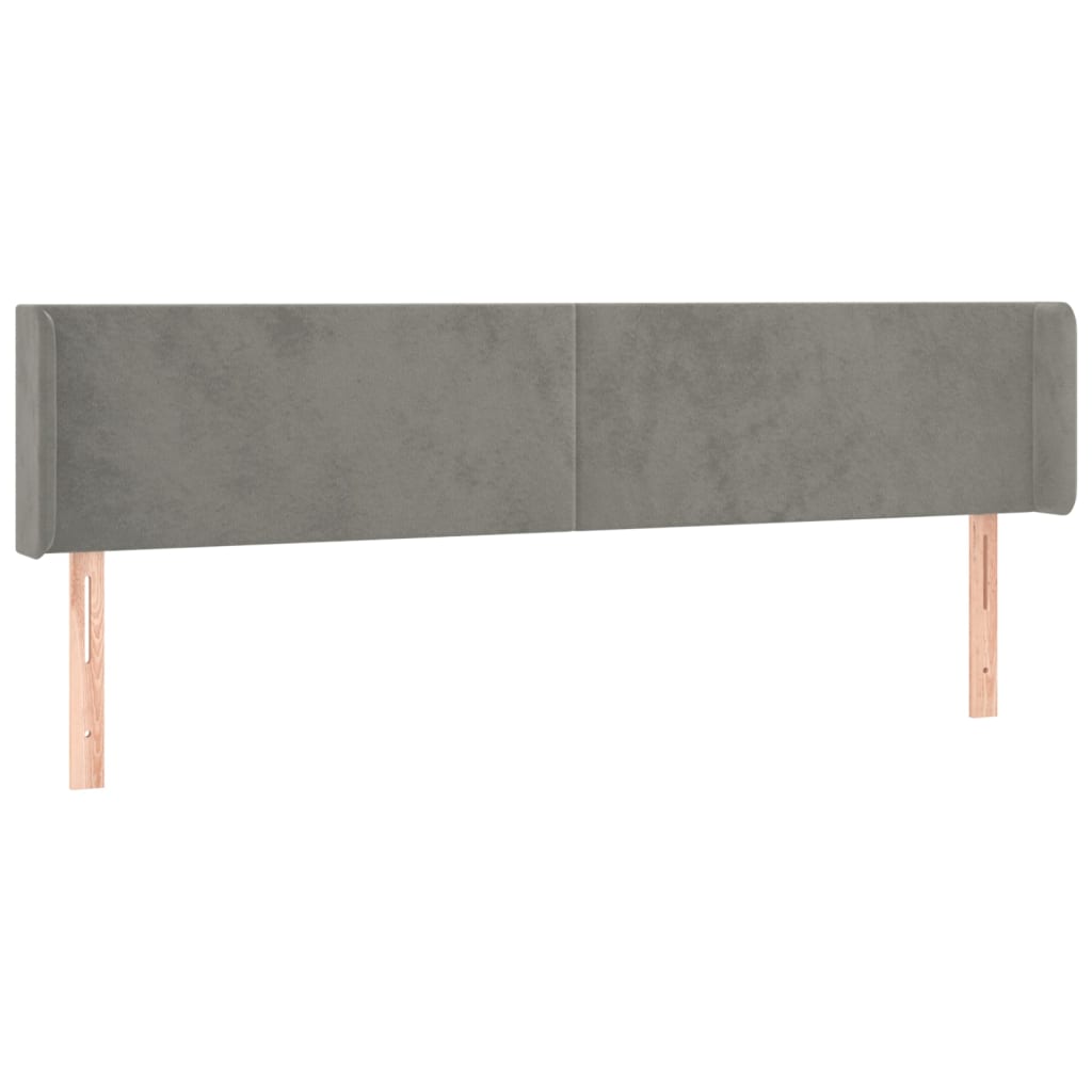 LED uzglavlje svjetlosivo 163x16x78/88 cm baršunasto