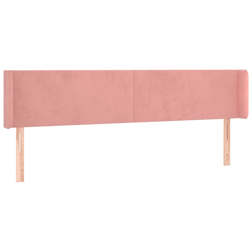 LED uzglavlje ružičasto 203x16x78/88 cm baršunasto