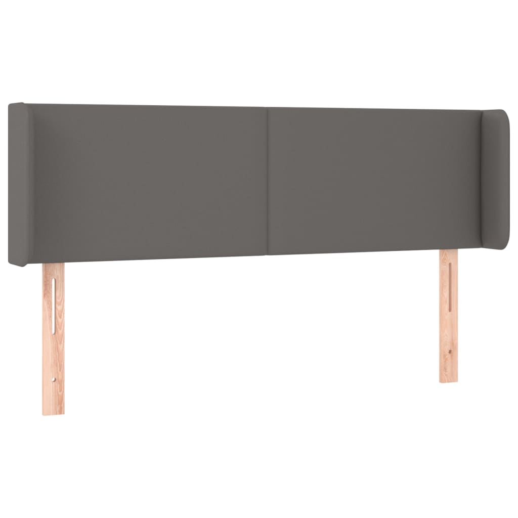 LED uzglavlje sivo 147x16x78/88 cm od umjetne kože
