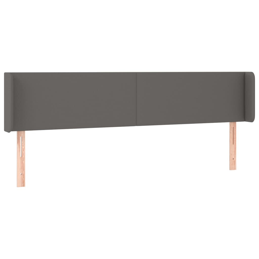 LED uzglavlje sivo 183x16x78/88 cm umjetna koža