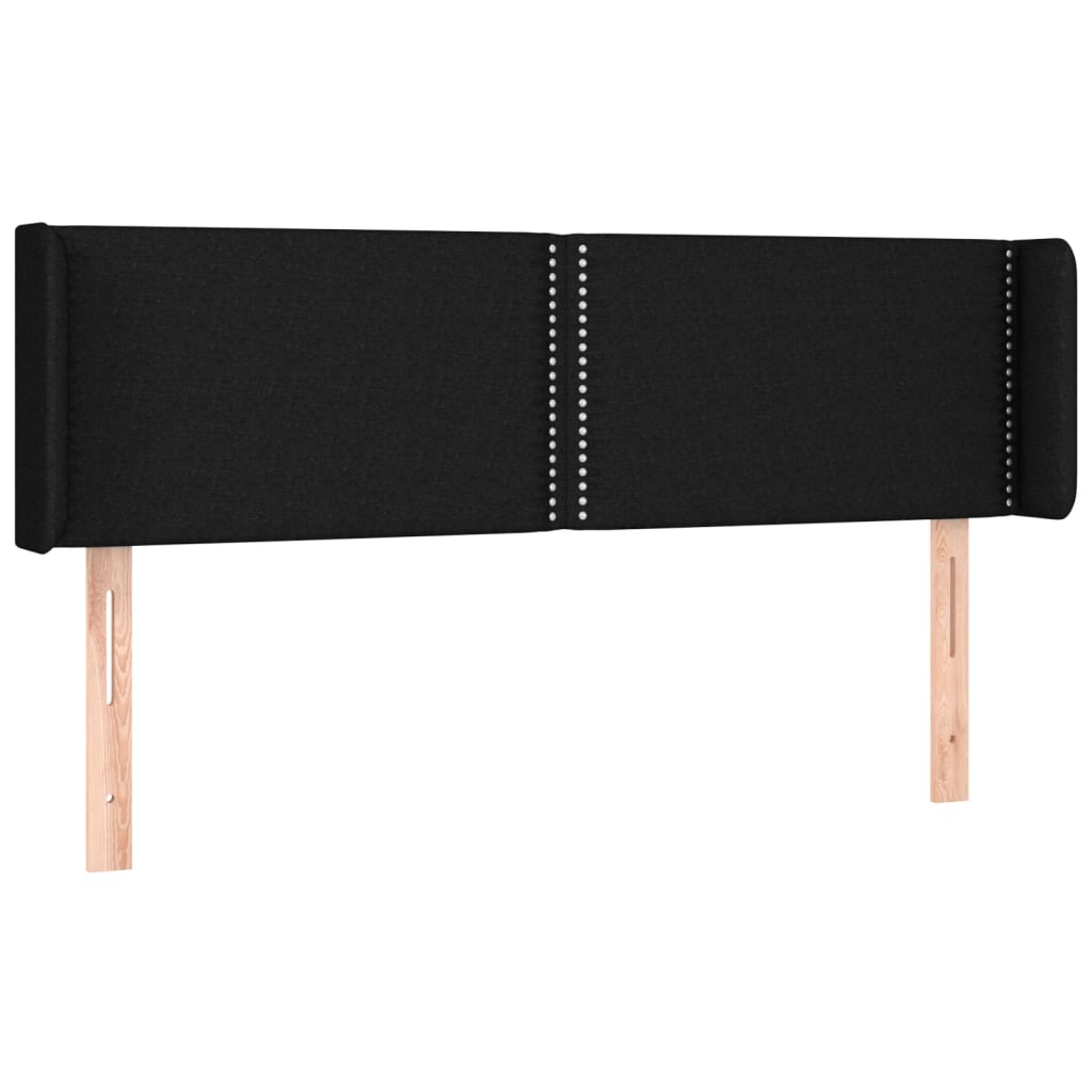 LED uzglavlje crno 147x16x78/88 cm od tkanine