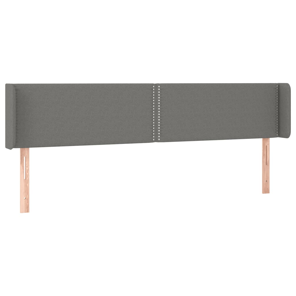LED uzglavlje tamnosivo 183x16x78/88 cm od tkanine