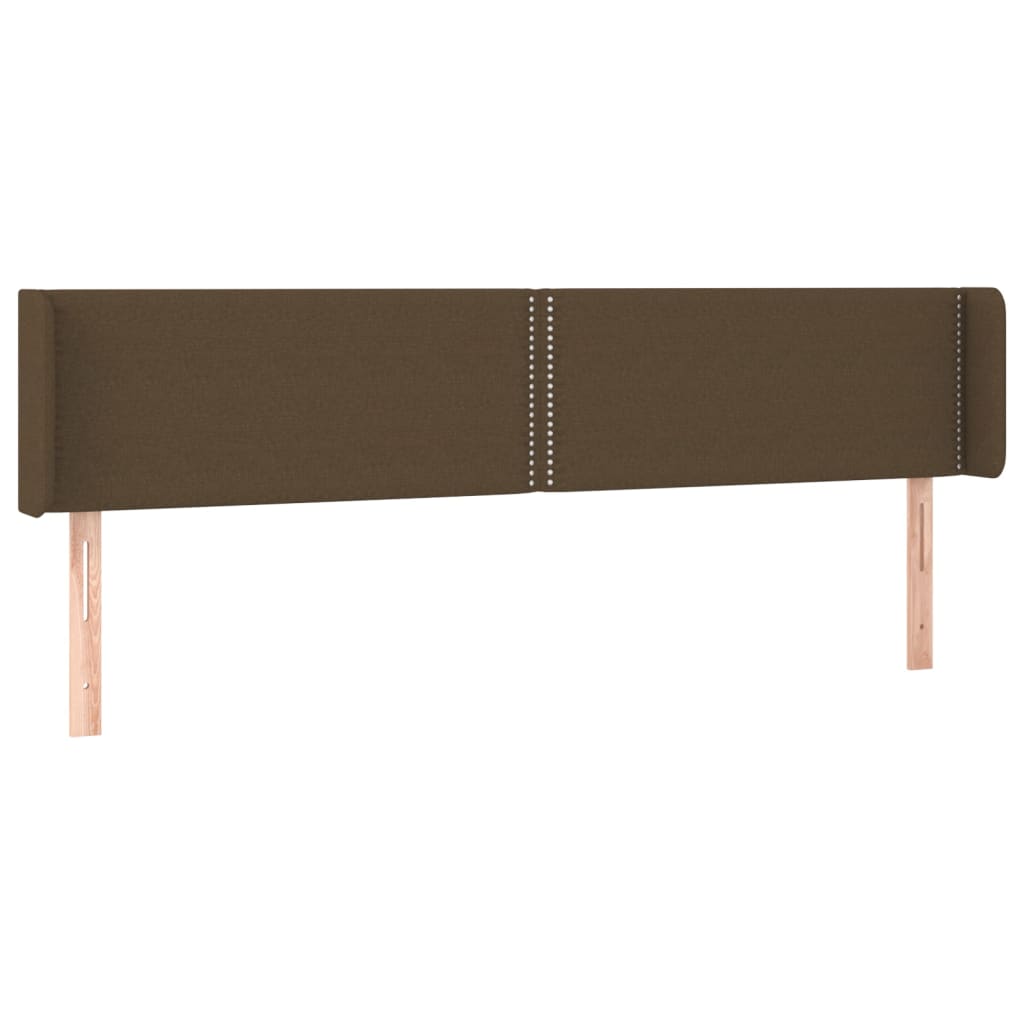 LED uzglavlje tamnosmeđe 203x16x78/88 cm od tkanine
