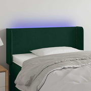 LED uzglavlje tamnozeleno 83x16x78/88 cm baršunasto