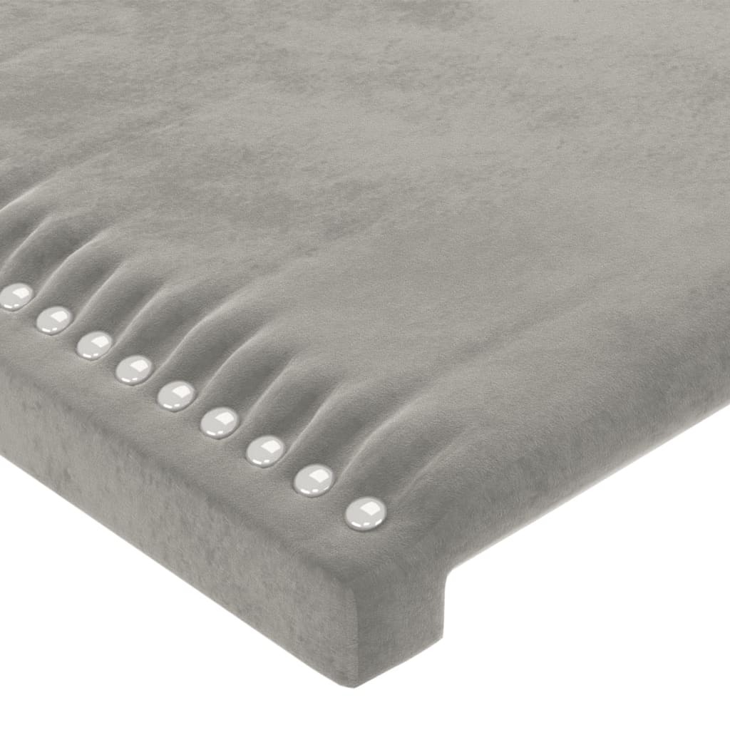 LED uzglavlje svjetlosivo 147x16x78/88 cm baršunasto