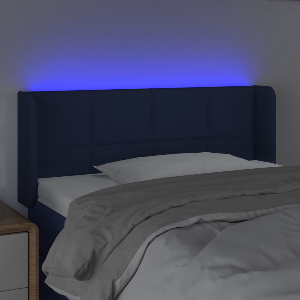 LED uzglavlje plavo 83x16x78/88 cm od tkanine