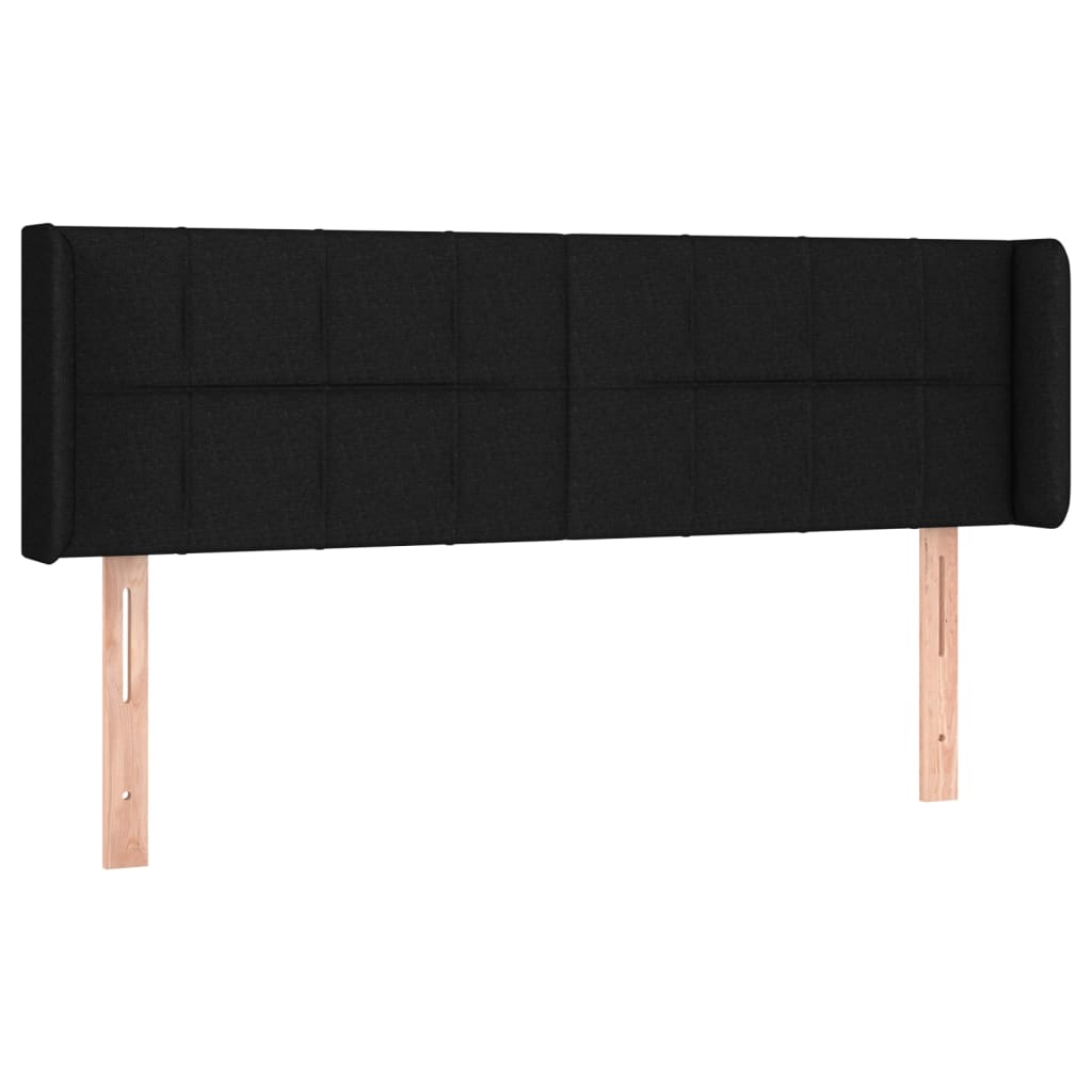 LED uzglavlje crno 147x16x78/88 cm od tkanine