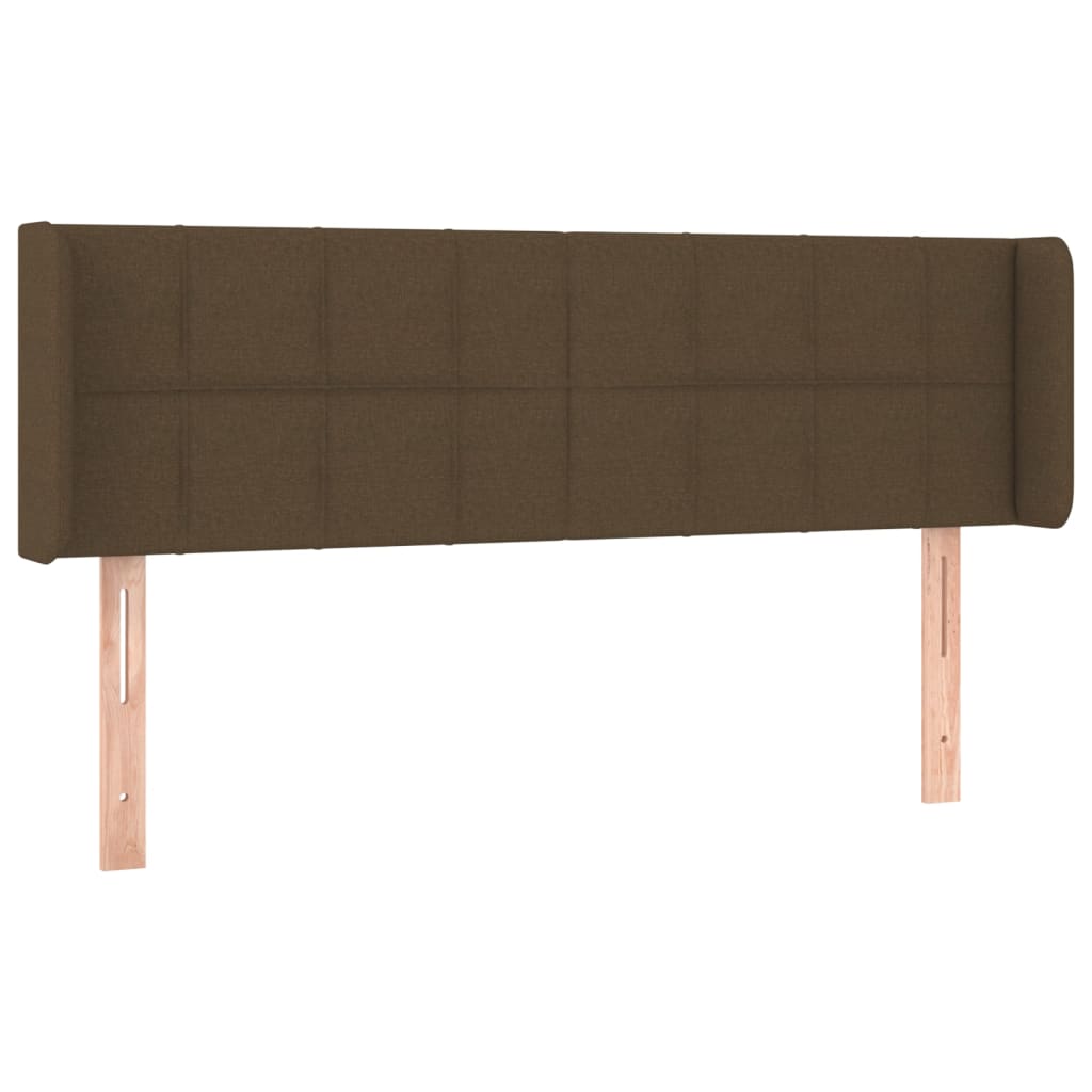 LED uzglavlje tamnosmeđe 147x16x78/88 cm od tkanine
