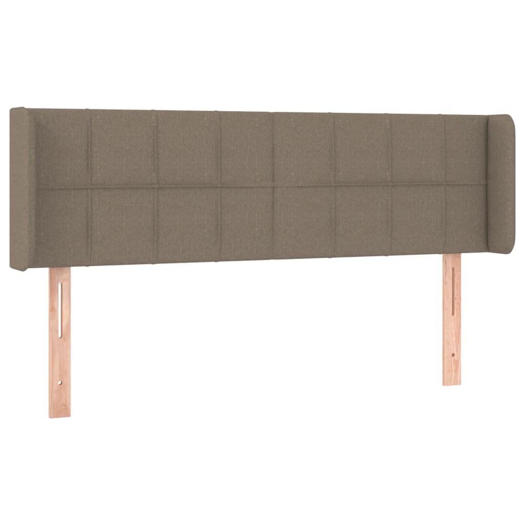 LED uzglavlje smeđesivo 147x16x78/88 cm od tkanine