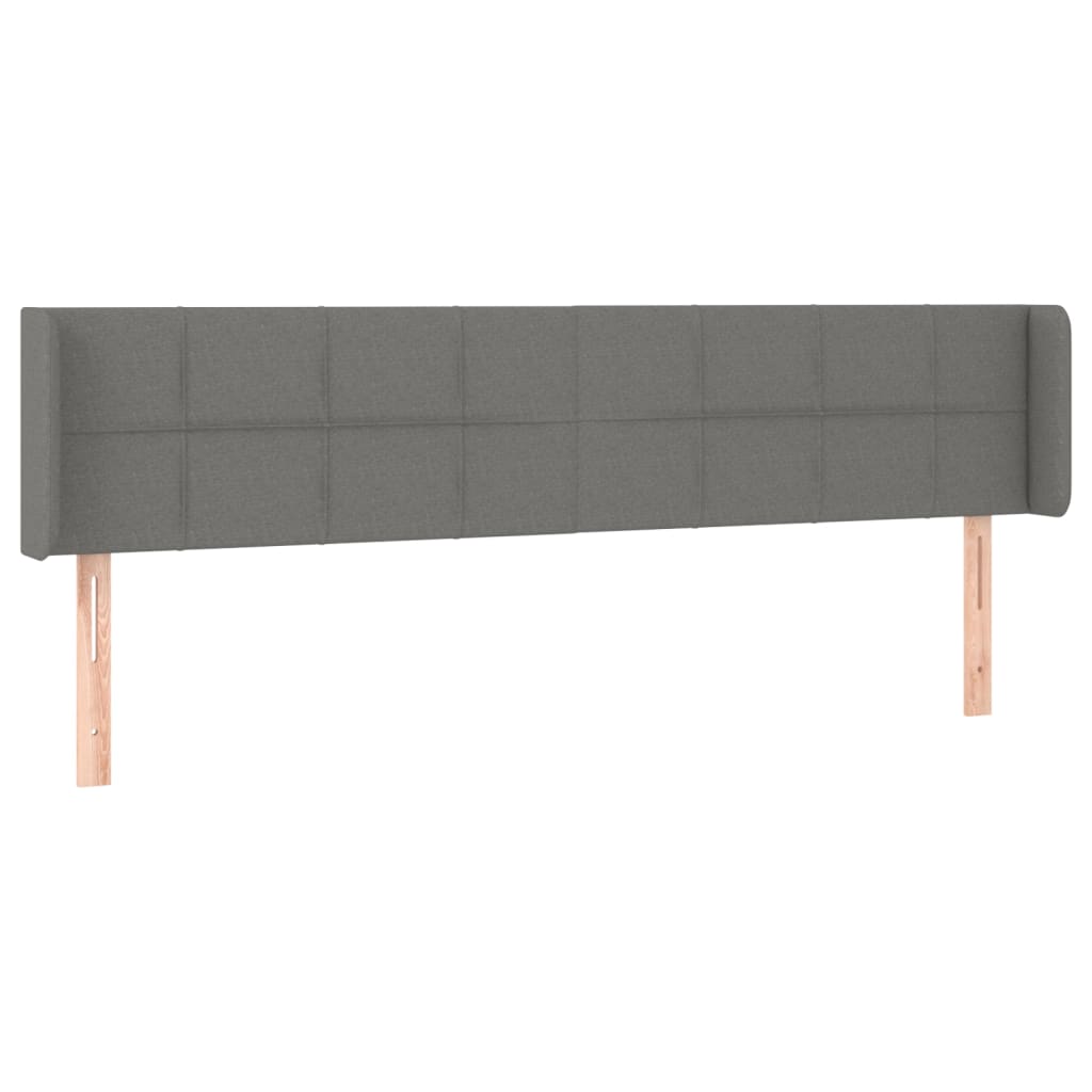 LED uzglavlje tamnosivo 183x16x78/88 cm od tkanine